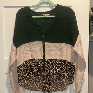 Umgee Dark Green Knit Top